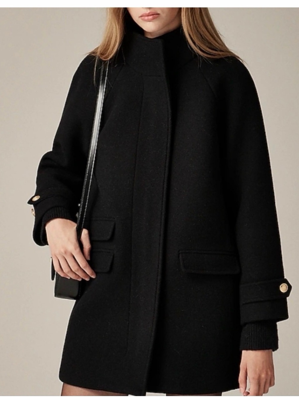 J.Crew Petite Toscana Coat in Italian Stadium Cloth-Wool Blend Size 2P